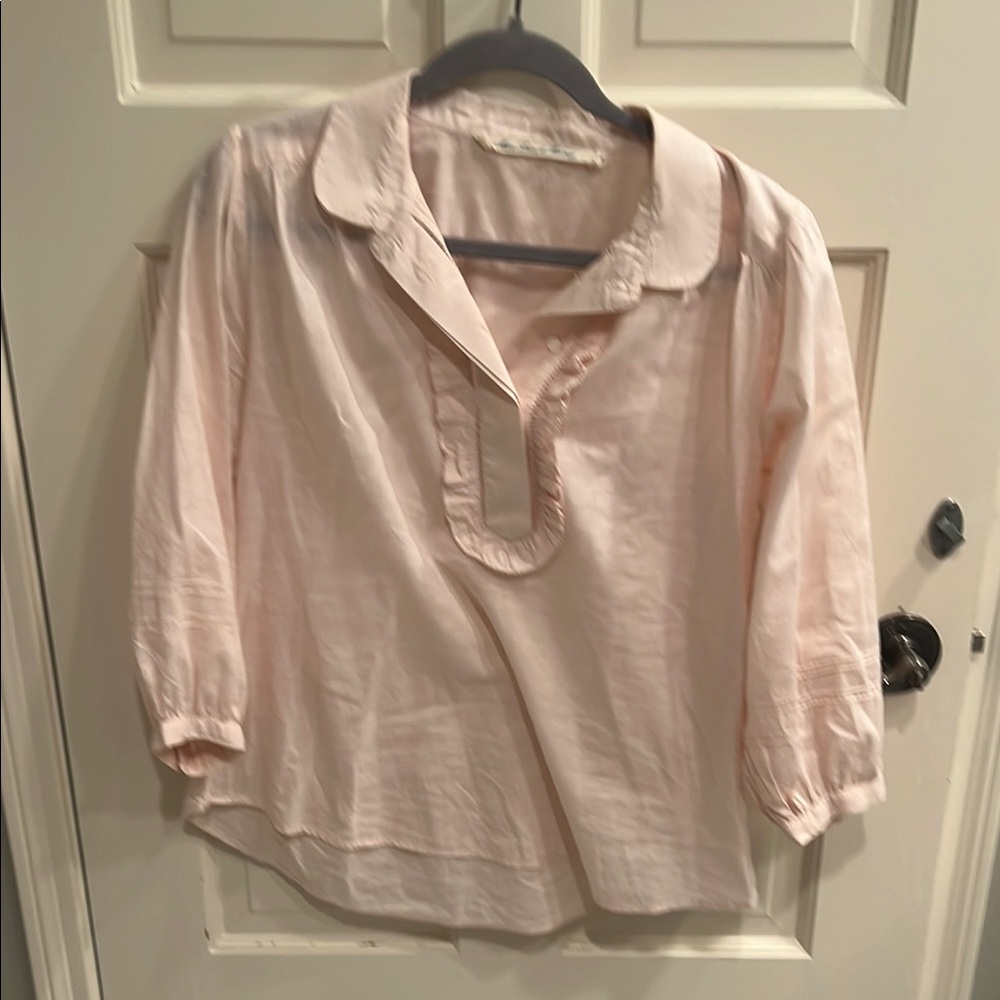 Light Pink Blouse with 3/4 Sleeves